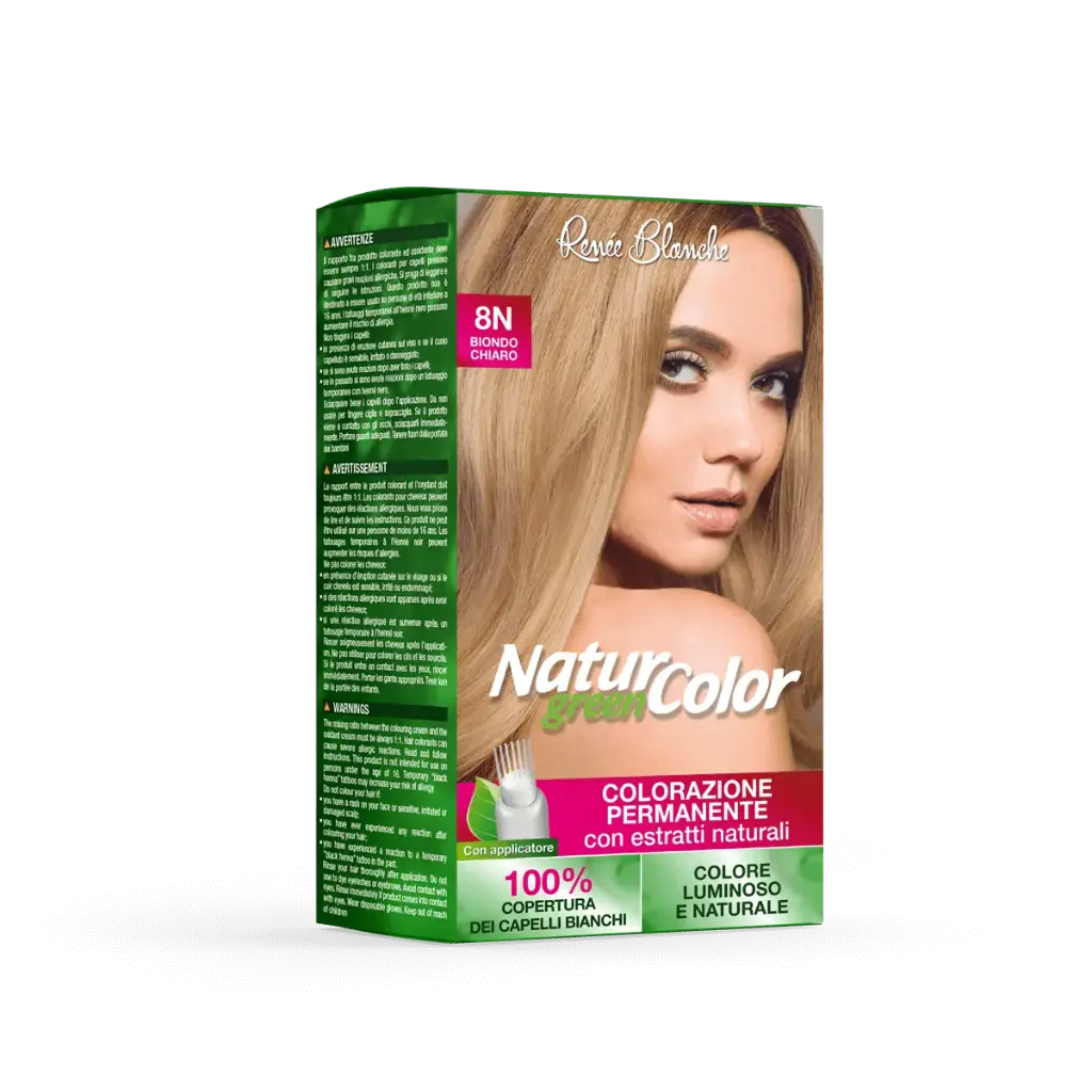 [8006569001207] TINTE PERMANENTE RENEE BLANCHE NATUR GREEN COLOR 8N